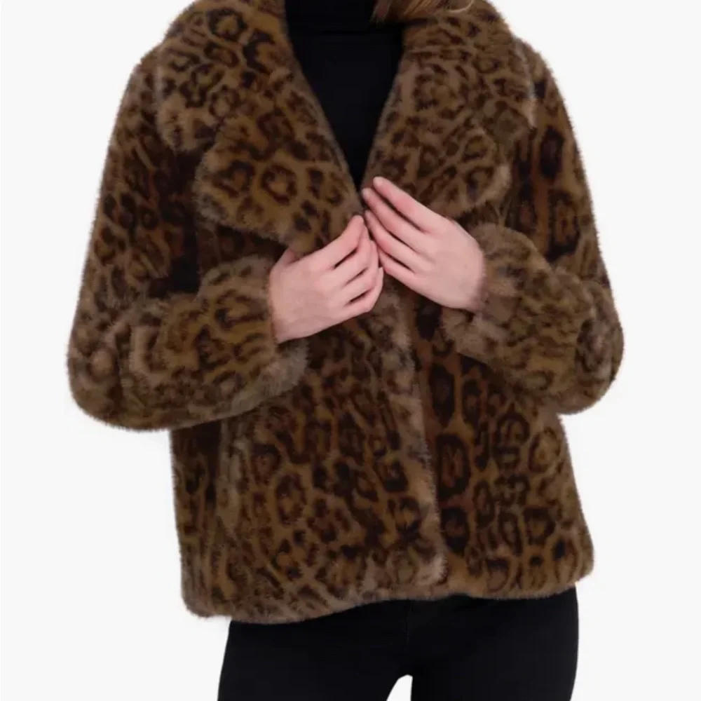 Laundry Leopard Print Faux Fur Coat - Picture 2 of 9